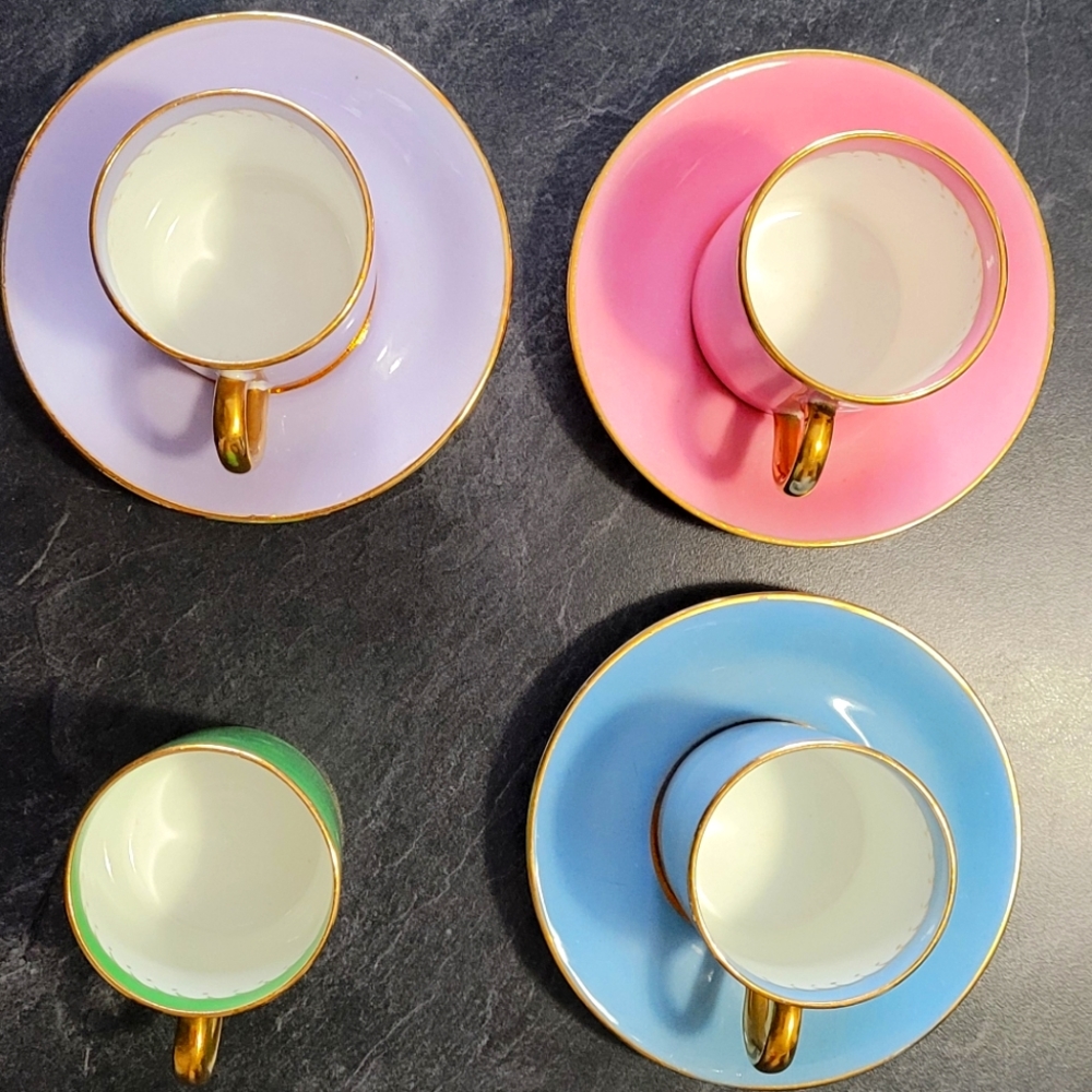 Allerton's Old English Bone China Pastel Demitasse